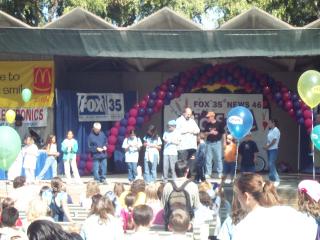 At the Monterey County Fairgrounds, three High Adventure Girls participated in the bubble gum contest.