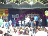 At the Monterey County Fairgrounds, three High Adventure Girls participated in the bubble gum contest.