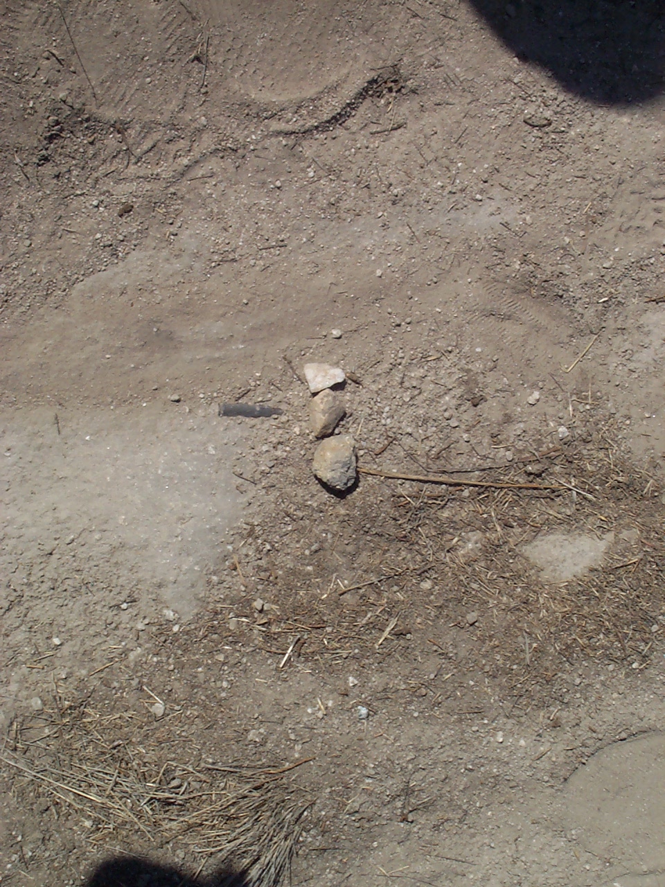 We found many bullets.  We marked the ones we found with 3 rocks to signify danger.