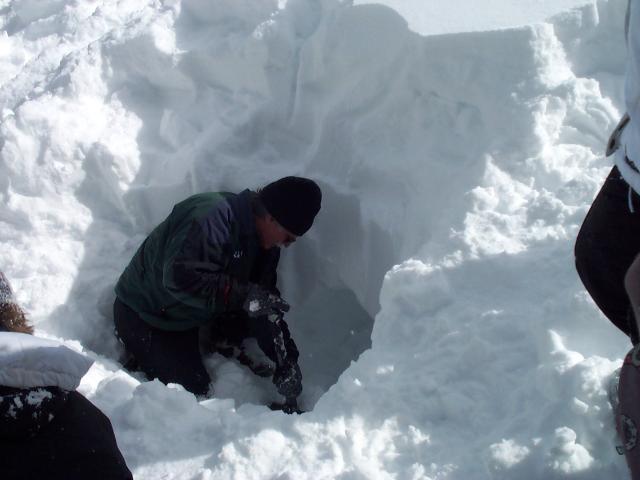 If someone else removes the snow you are carving out, the process goes faster.