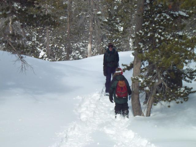On the way home, everyone had a chance to be the first to snowshoe over fresh snow.