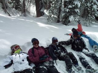 Sitting in the snow