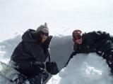 It's fun to build snow caves.