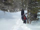 On the way home, everyone had a chance to be the first to snowshoe over fresh snow.